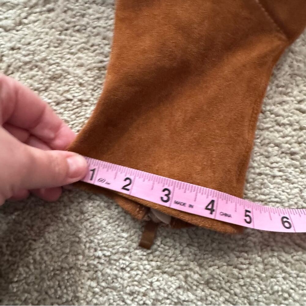 Lulus Hughez Brown Faux Suede Platform Mid Calf Boot Women’s Size 8 Chunky Heel - Picture 9 of 11
